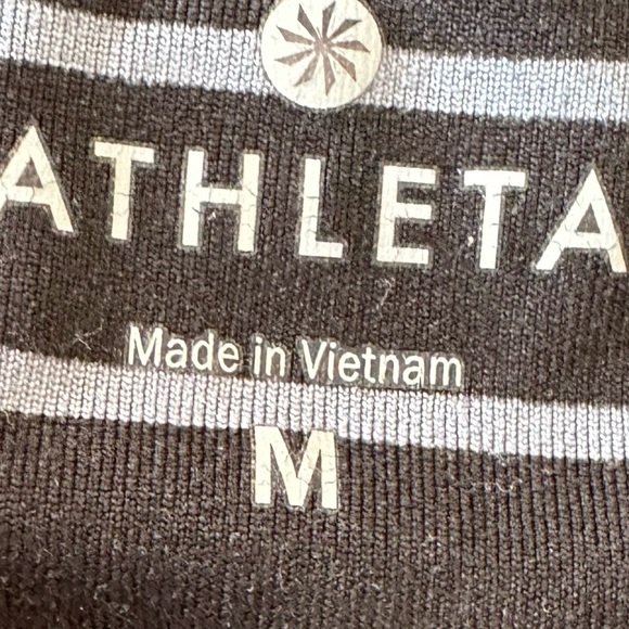 Athleta Chaturanga Capri Leggings Tights Black Gray Yoga Training Medium - Picture 5 of 14